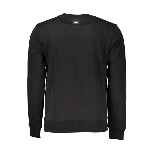 Cavalli Class Black Cotton Men Sweater Cavalli Class