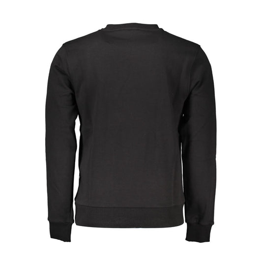 Cavalli Class Black Cotton Men Sweater Cavalli Class