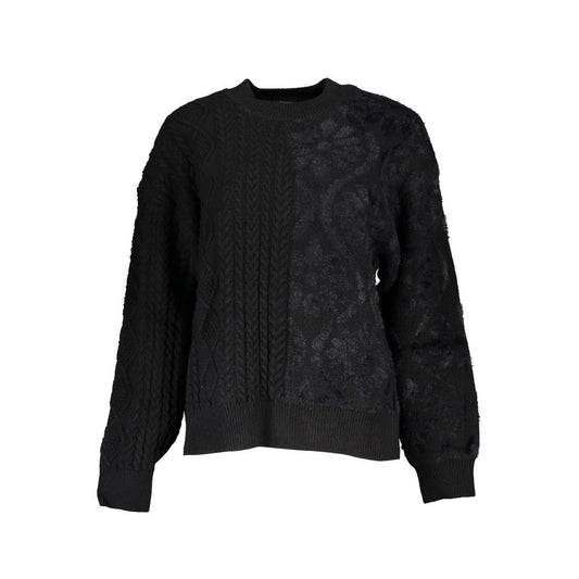 Desigual Elegant Turtleneck Sweater with Contrast Details Desigual