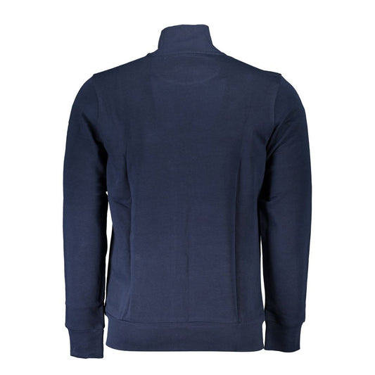 La Martina Blue Cotton Men Sweater La Martina