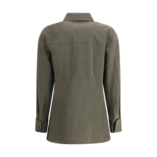Saint Laurent Cotton and linen Shirt Saint Laurent Dim Gray