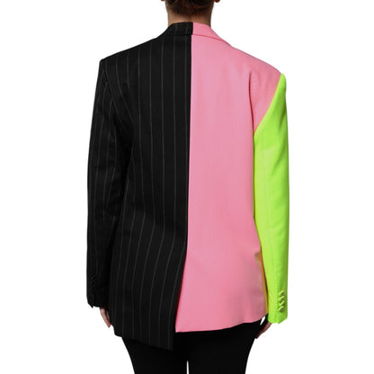 Dolce & Gabbana Multicolor Patchwork Embellished Coat Jacket