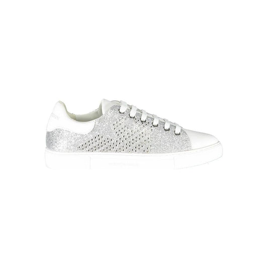 Emporio Armani Silver Polyester Women Sneaker Emporio Armani Light Gray