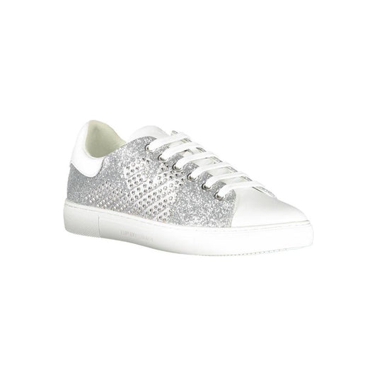 Emporio Armani Silver Polyester Women Sneaker Emporio Armani Light Gray