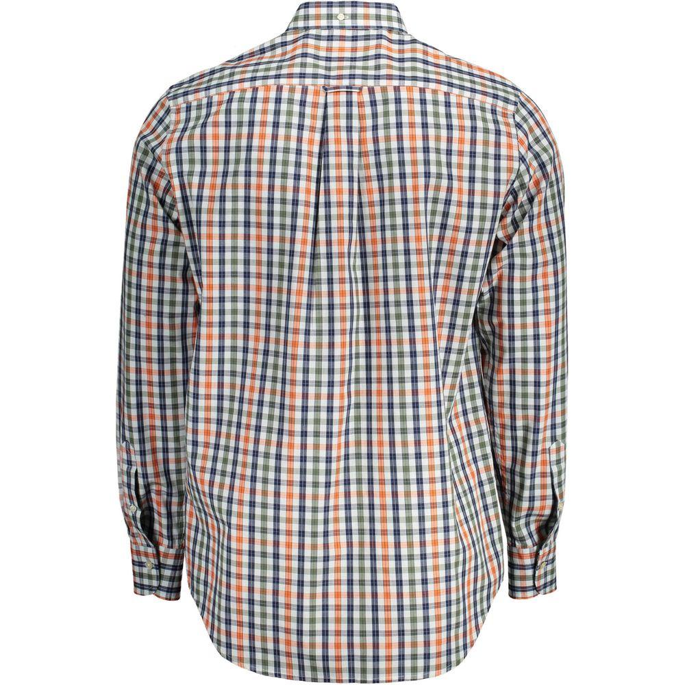 Gant Green Cotton Men Shirt Gant Gray