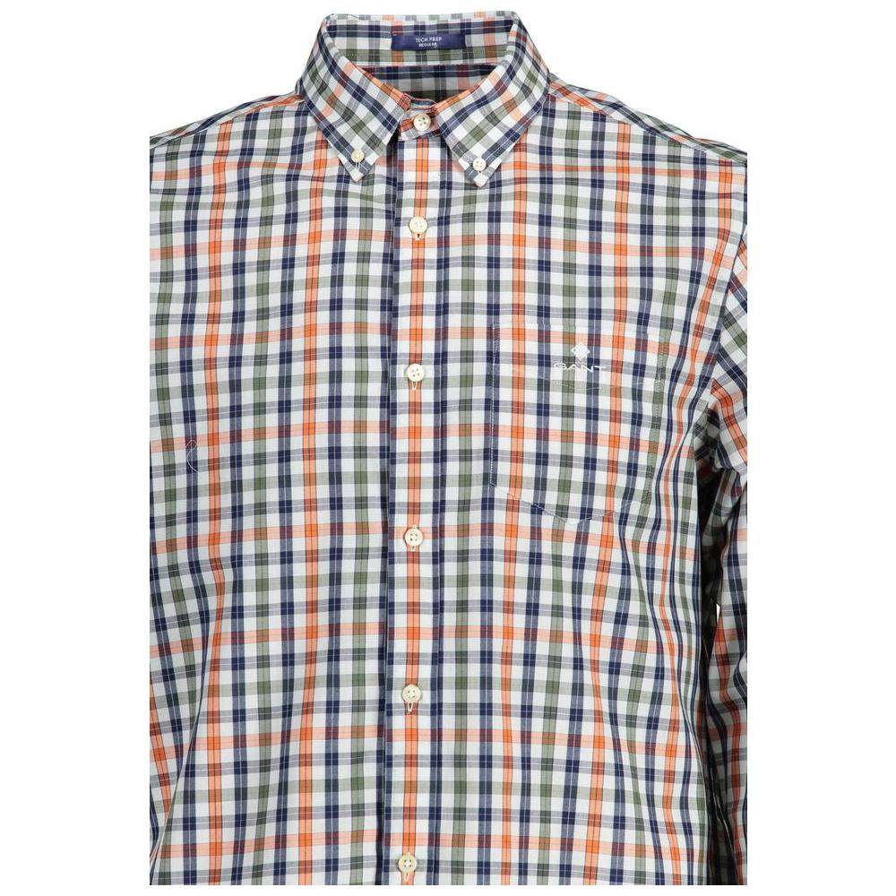 Gant Green Cotton Men Shirt Gant Gray