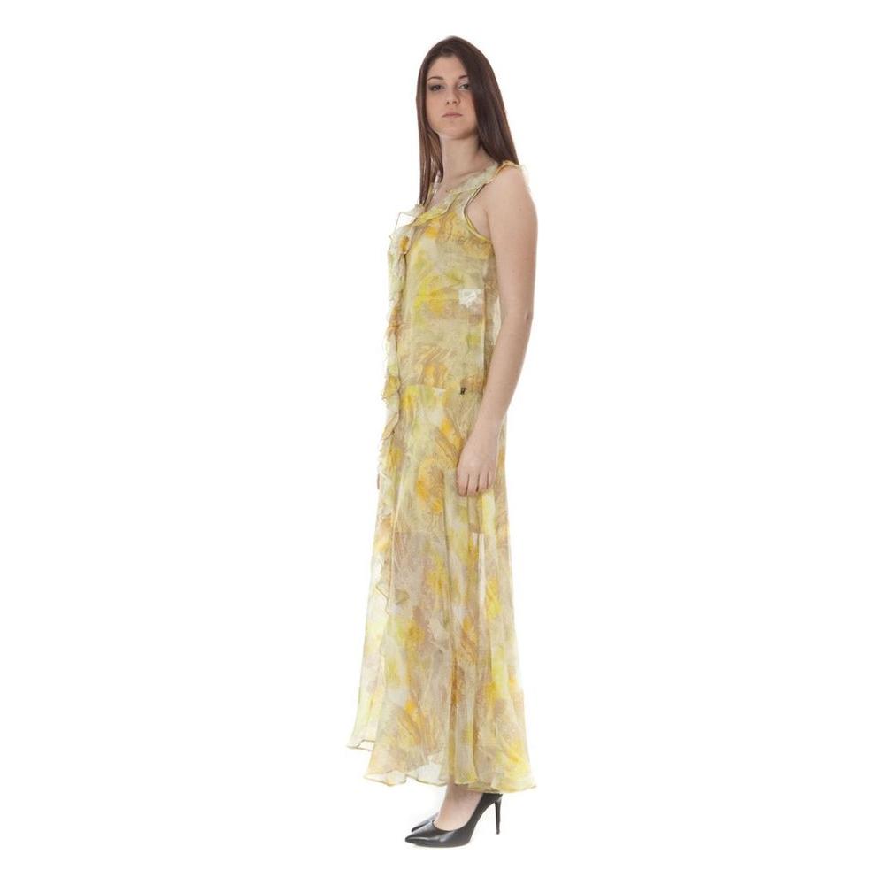 John Galliano Yellow Polyester Dress John Galliano Tan