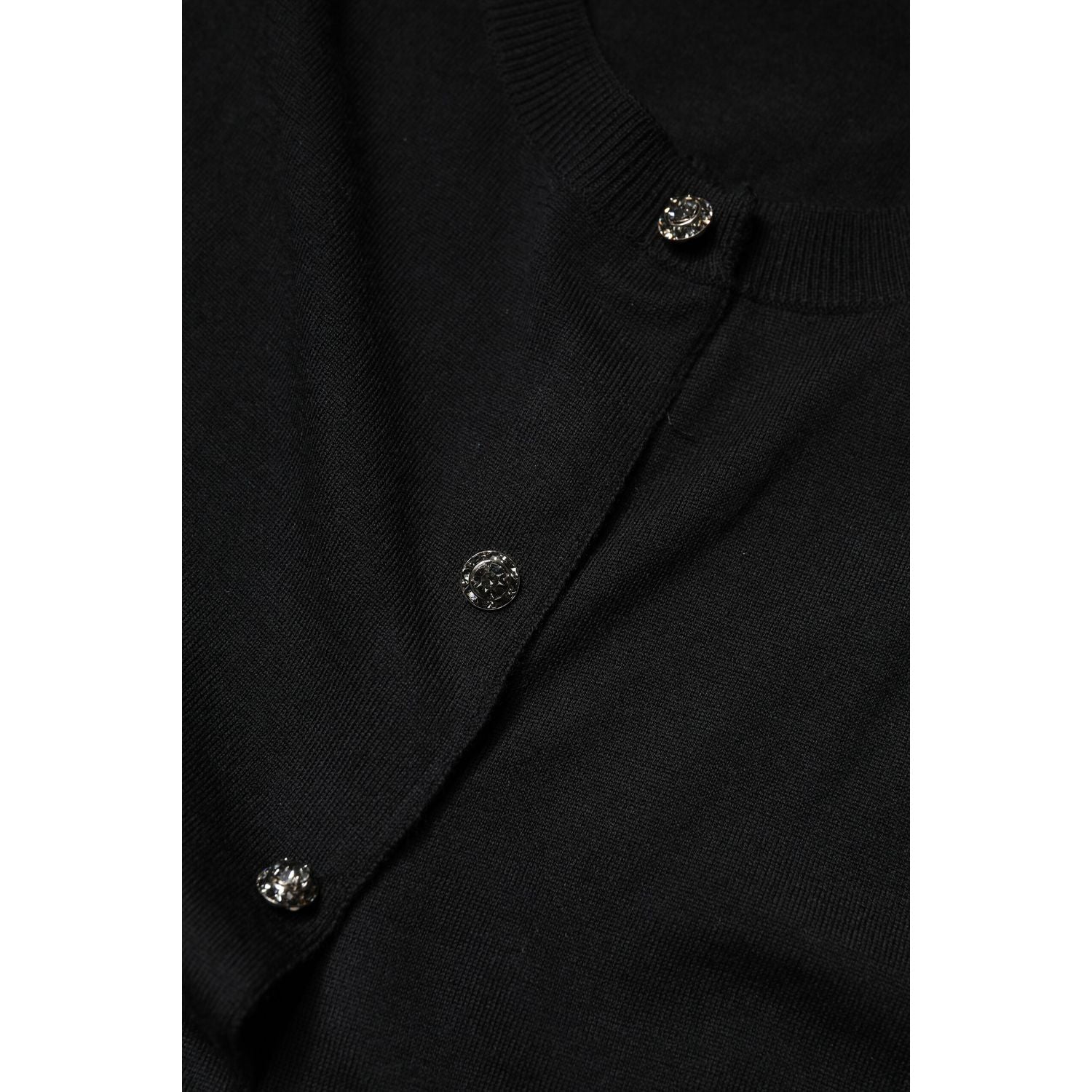 Dolce & Gabbana Black Button Down Short Sleeve Blouse Top