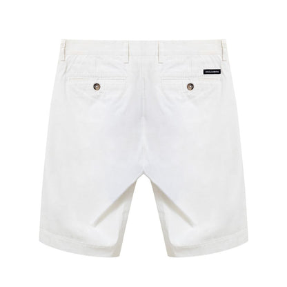 Dolce & Gabbana White Cotton Bermuda Shorts
