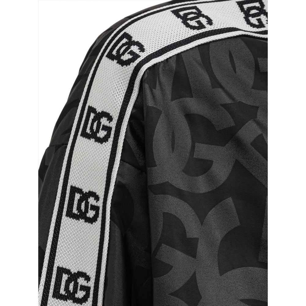 Dolce & Gabbana Black Polyester Shell Jacket