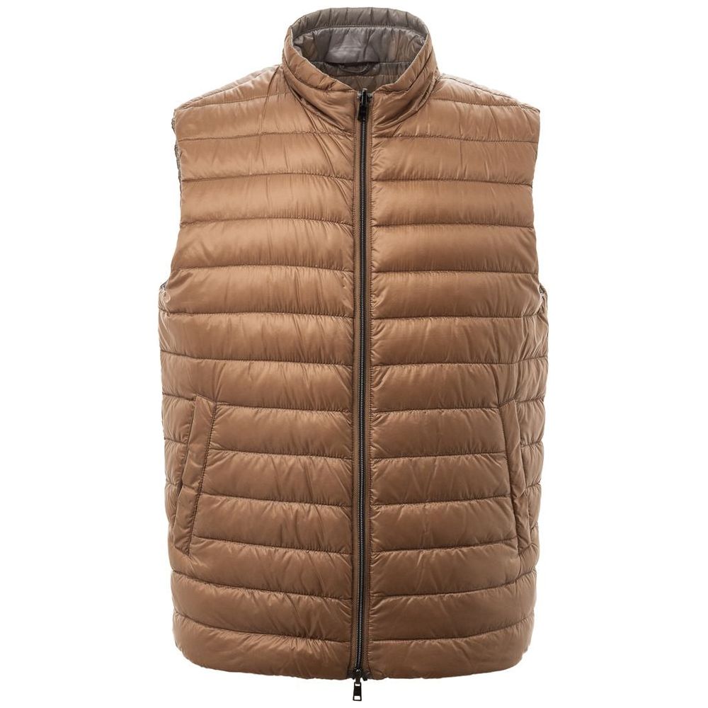 Herno Brown Polyamide Vest Herno Sienna