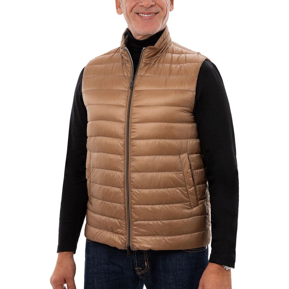 Herno Brown Polyamide Vest Herno Sienna