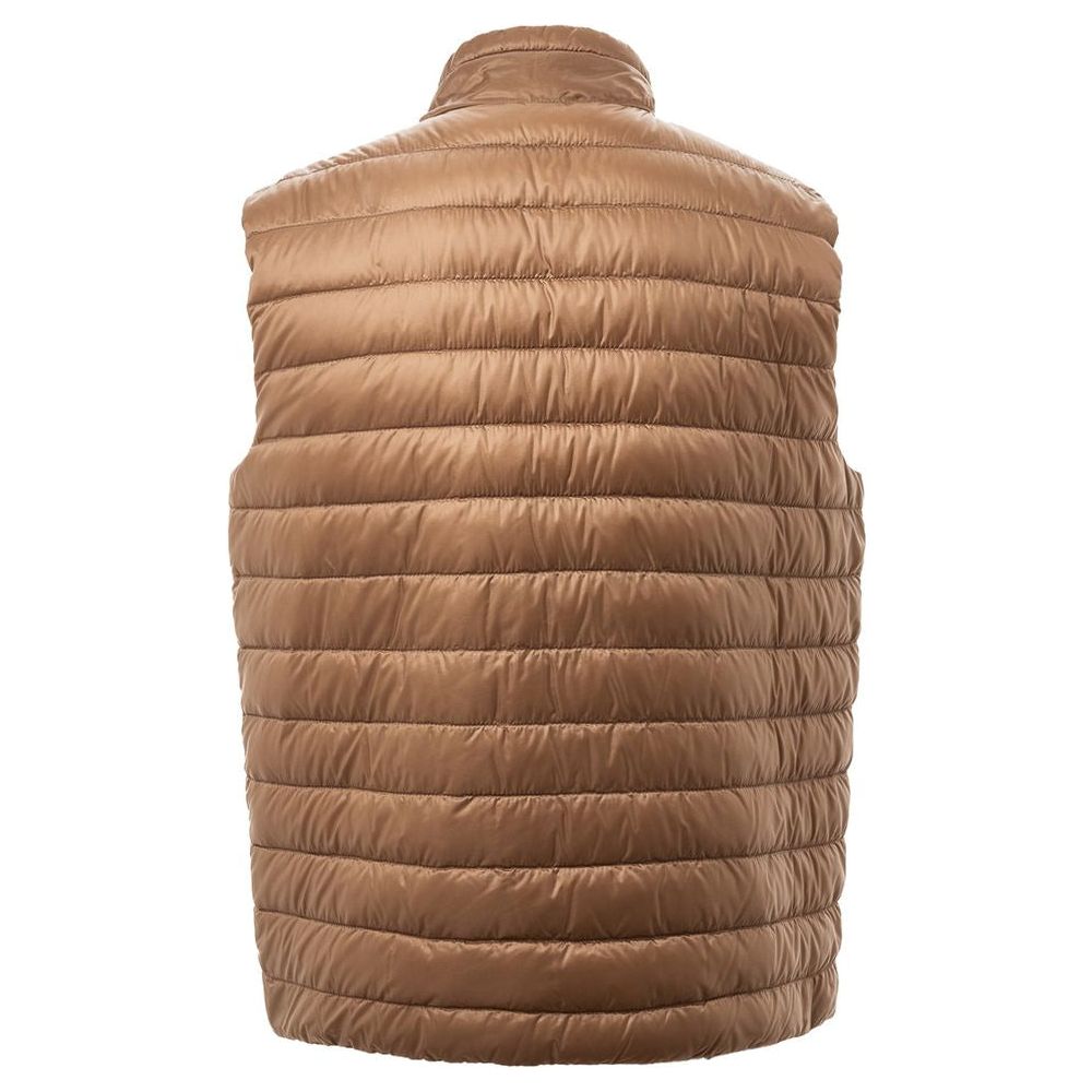 Herno Brown Polyamide Vest Herno Sienna