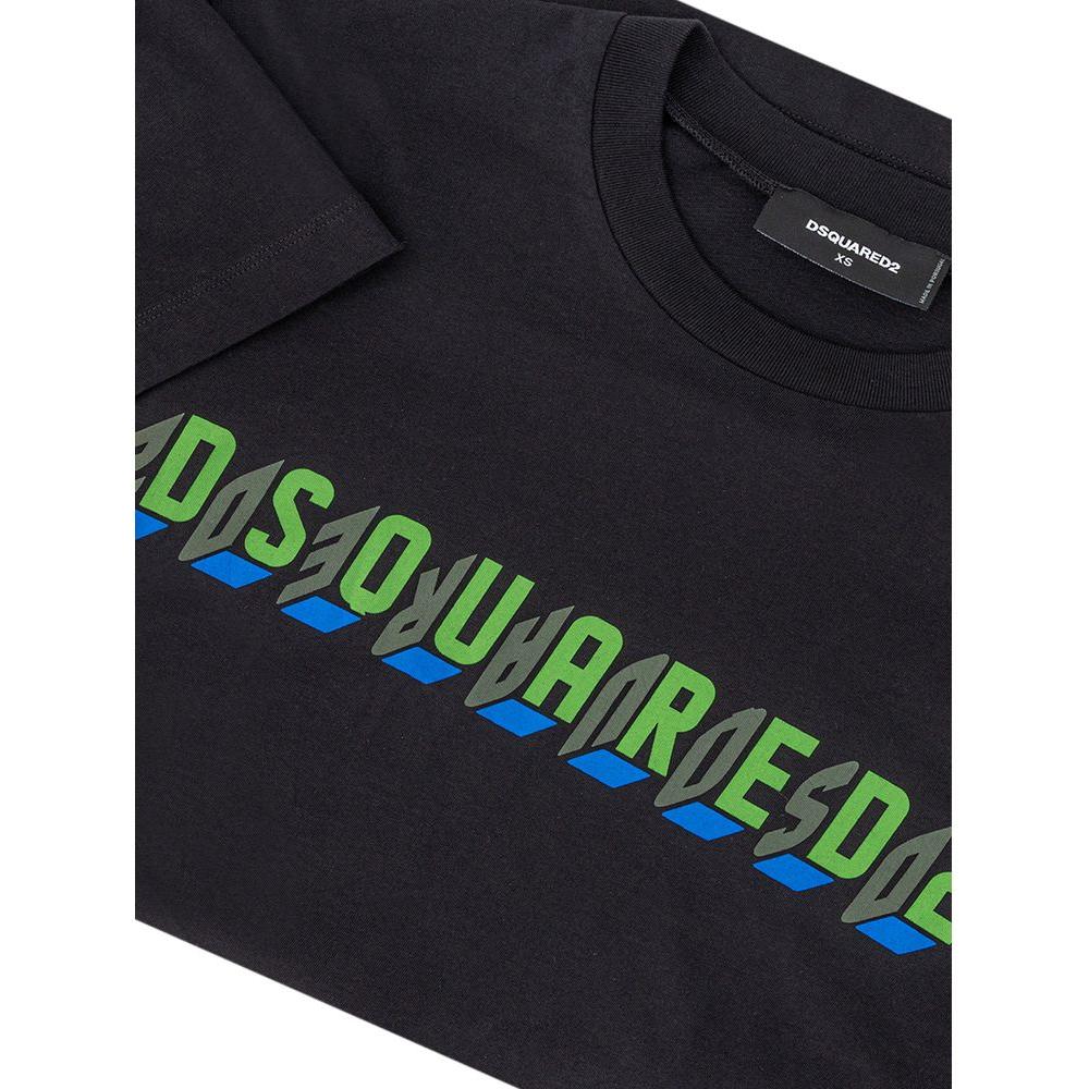 Dsquared² Black Cotton T-Shirt Dsquared² Dark Slate Gray