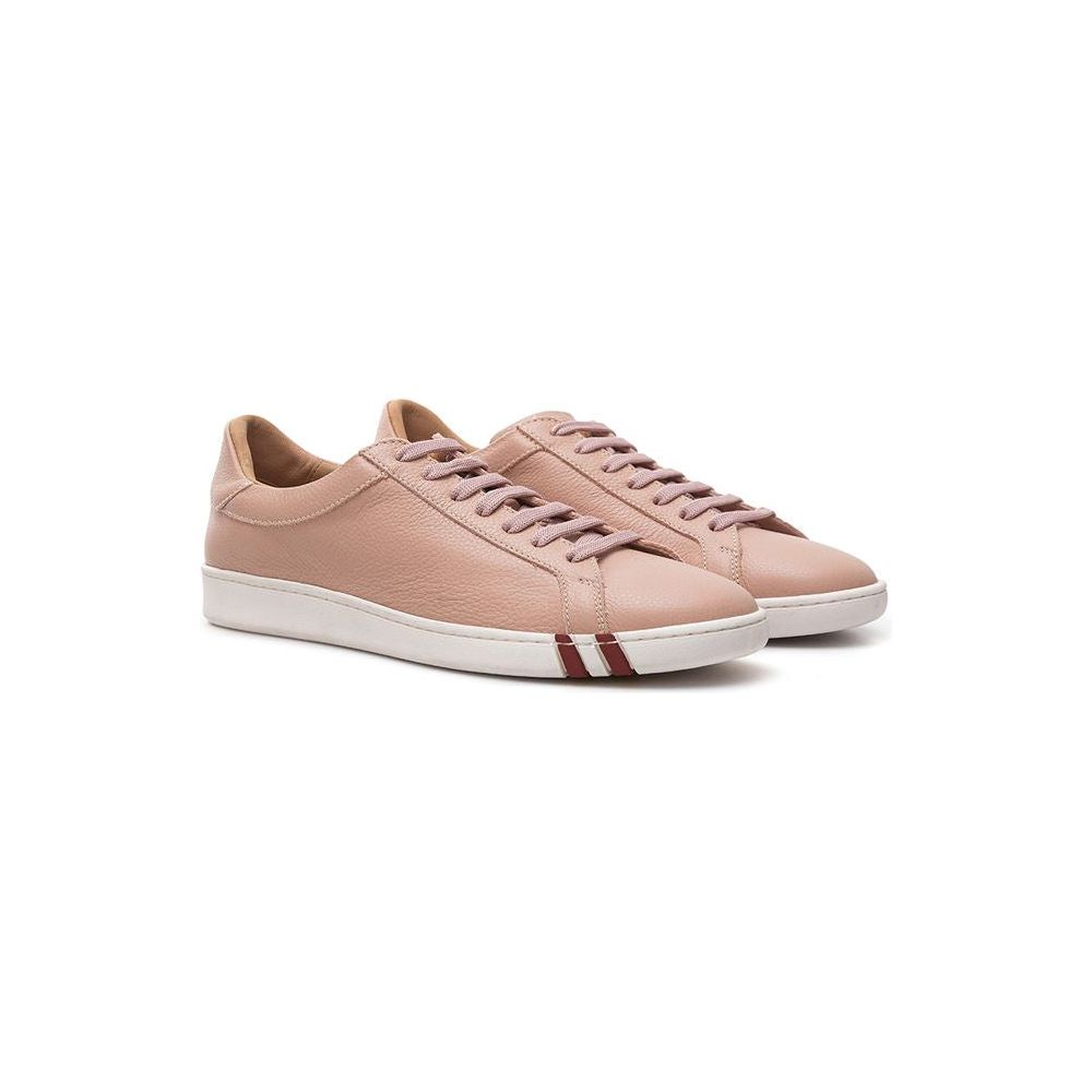 Bally Pink Leather Sneaker Bally Gray