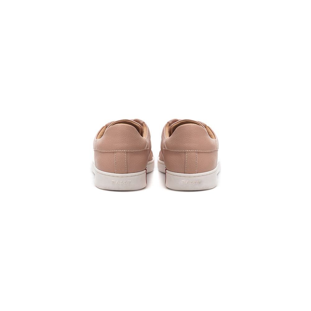 Bally Pink Leather Sneaker Bally Rosy Brown