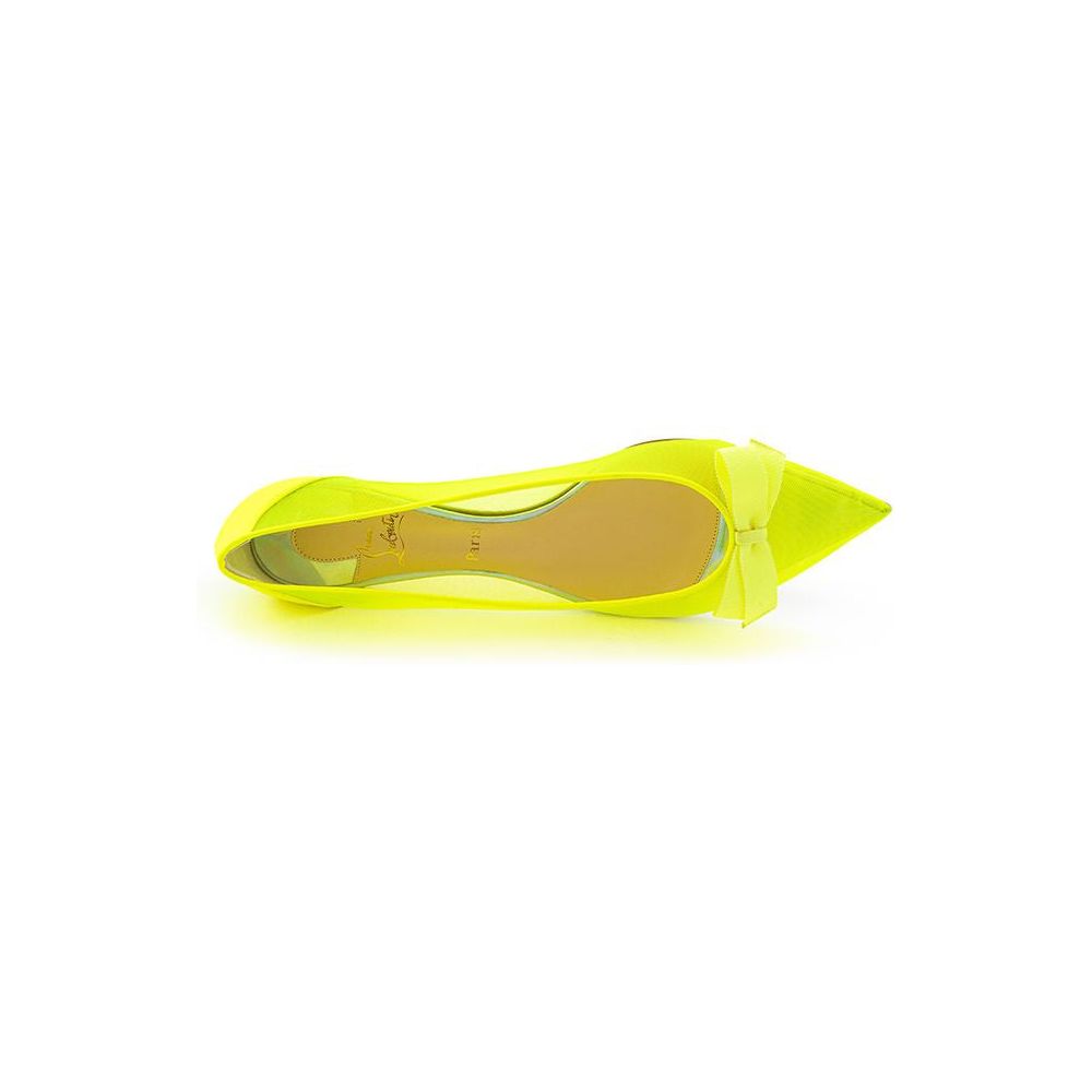 Christian Louboutin Sunshine Yellow Mesh Flat Elegance Christian Louboutin Goldenrod