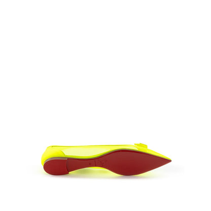 Christian Louboutin Yellow Mesh Ballet Flats