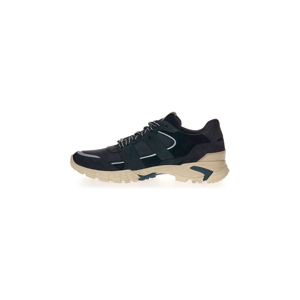 Lardini Black Suede Leather Sneaker Lardini Dark Slate Gray