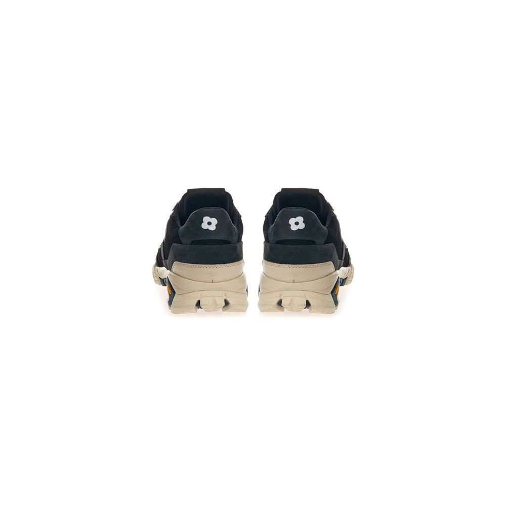 Lardini Black Suede Leather Sneaker Lardini Gray