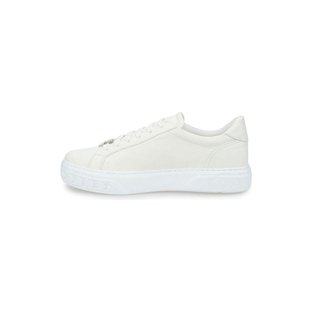 Casadei White Leather Athletic Sneakers