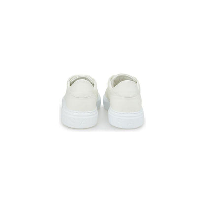 Casadei White Leather Athletic Sneakers