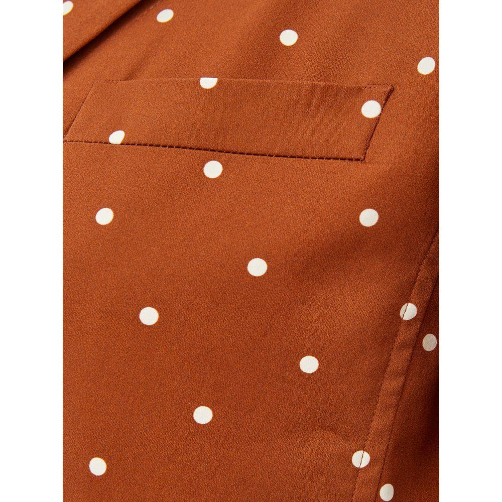 Lardini Chic Cotton Brown Jacket for the Modern Woman Lardini Sienna