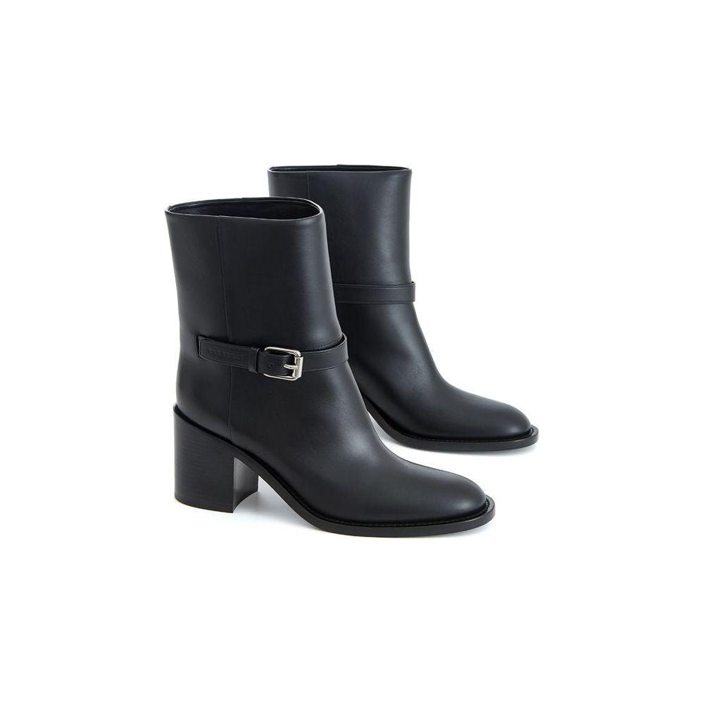 Burberry Black Leather Ankle Boots