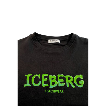 Iceberg Black Cotton Men T-Shirt Iceberg