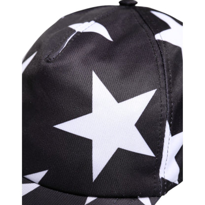 Dolce & Gabbana Black Star Print Polyester Baseball Cap