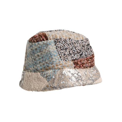 Dolce & Gabbana Multicolor Patchwork Embellished Bucket Hat