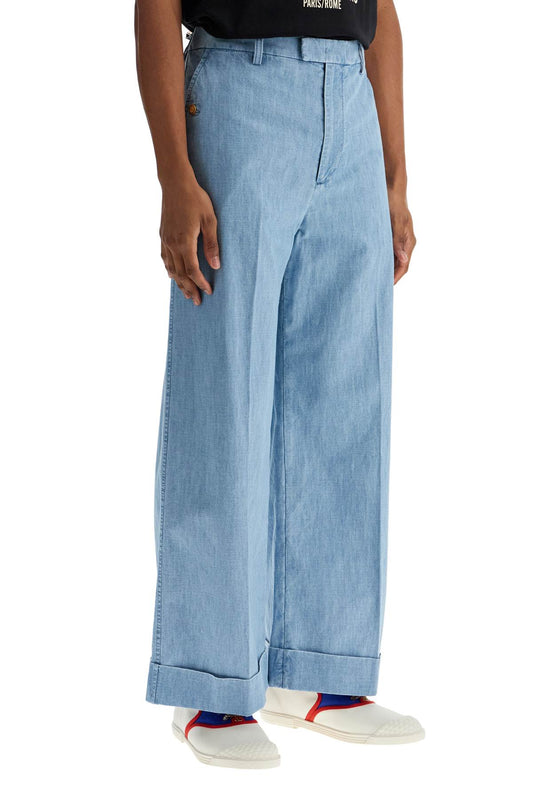 Valentino Garavani wide cropped fit denim pants Jeans Valentino Garavani