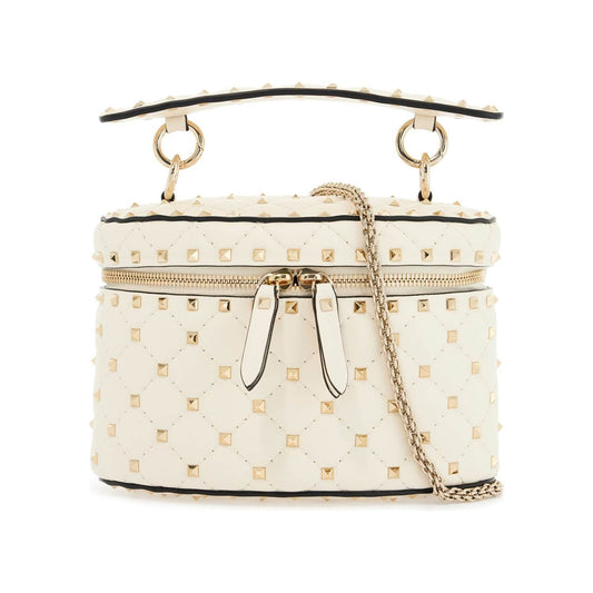 Valentino Garavani light ivory leather cylinder bag with chain