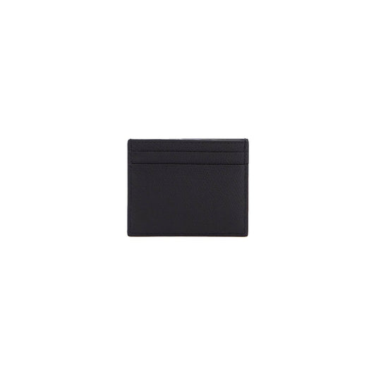 Valentino Garavani portafoglio minimalista in pelle nera con fessure per carte Wallets Valentino Garavani