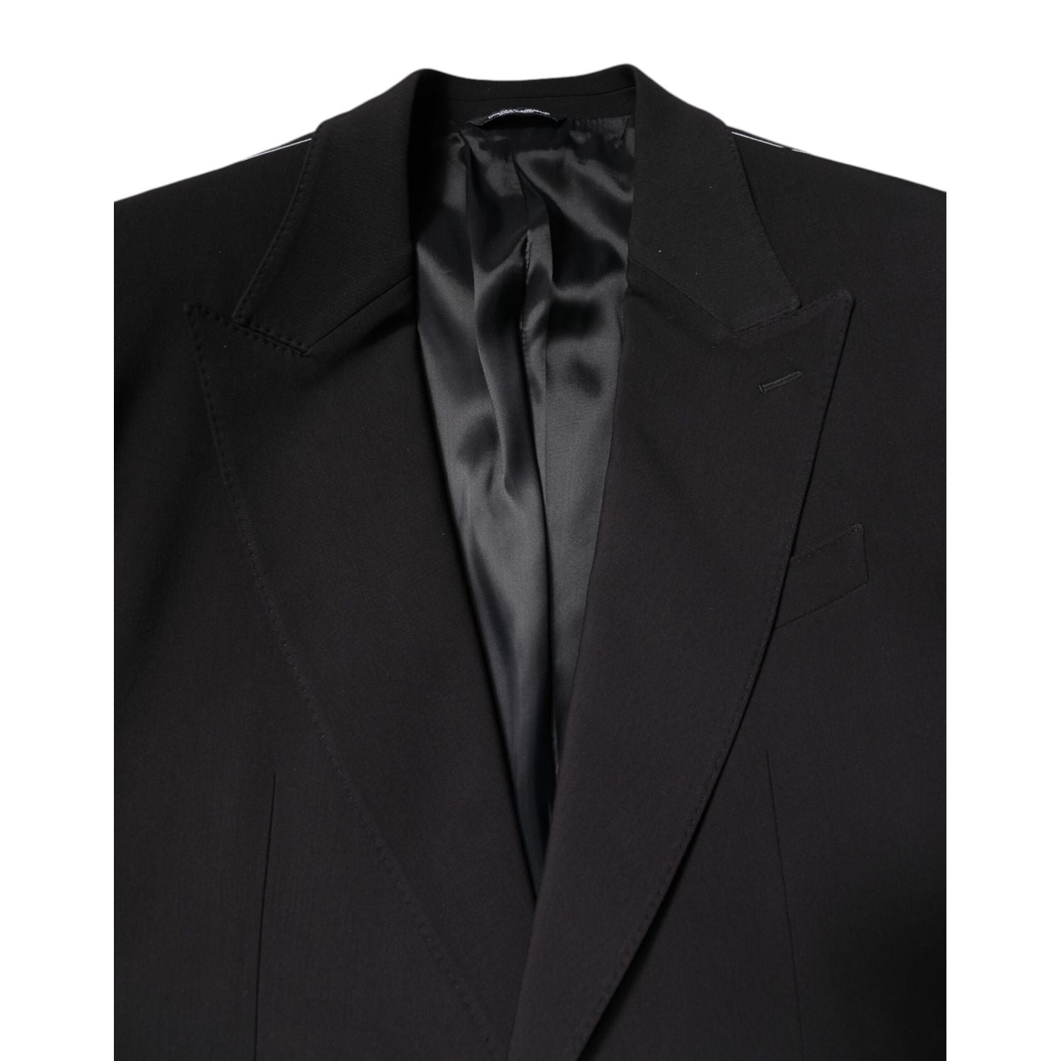 Dolce & Gabbana Black Cotton Single Breasted 2 Piece Suit