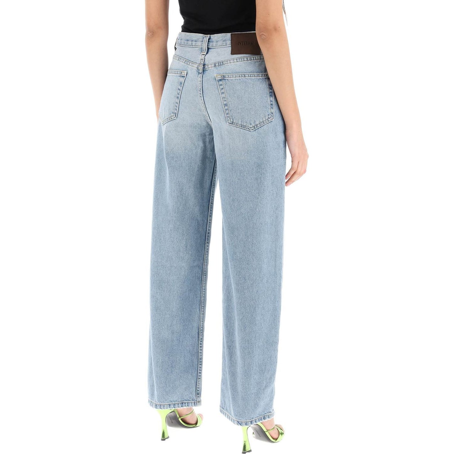 Interior remy wide leg jeans