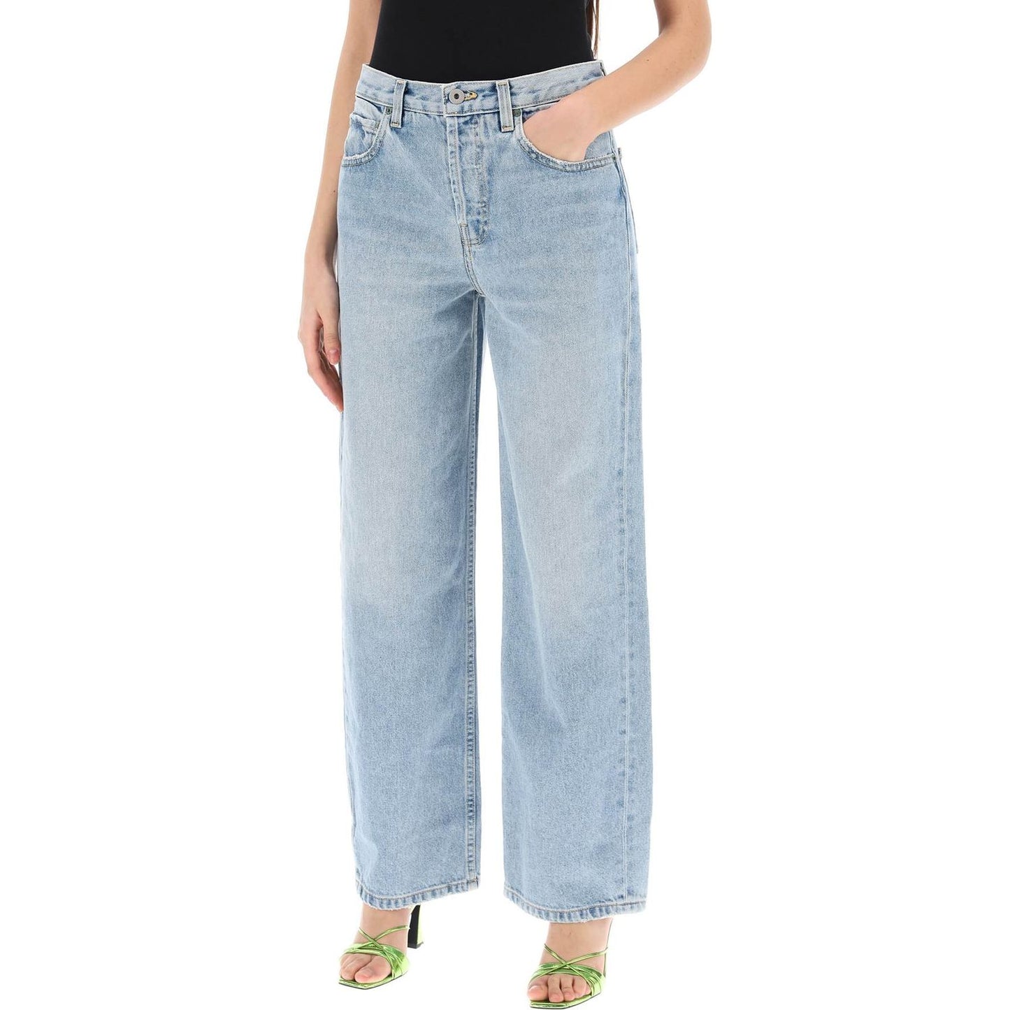 Interior remy wide leg jeans