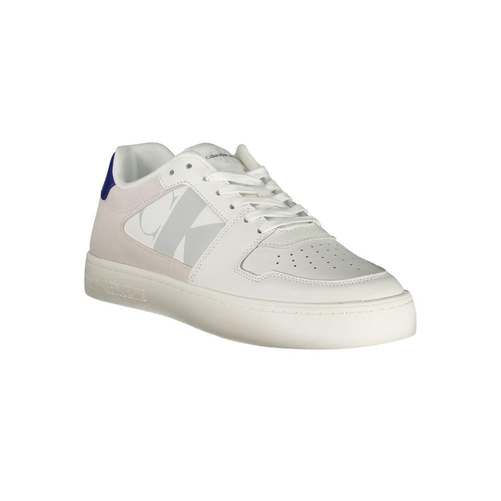 Calvin Klein White Polyurethane Men's Sneaker