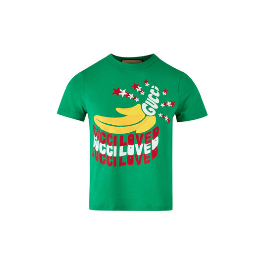 Gucci Green Cotton Logo T-Shirt Gucci