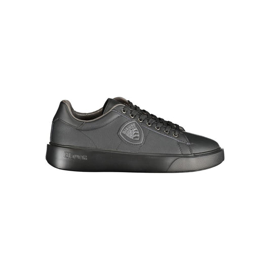 Blauer Black Polyester Low Top Sneakers Blauer