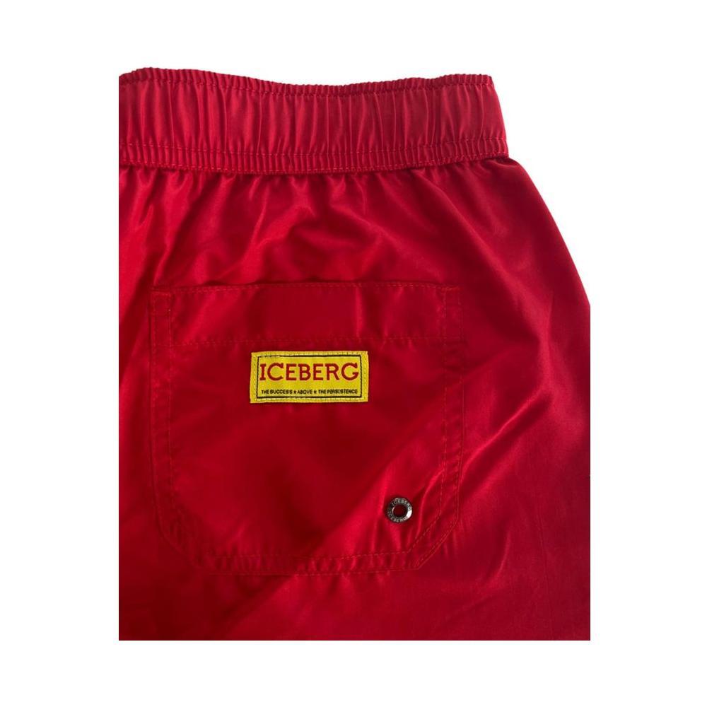 Iceberg Red Polyester Men Swim Short