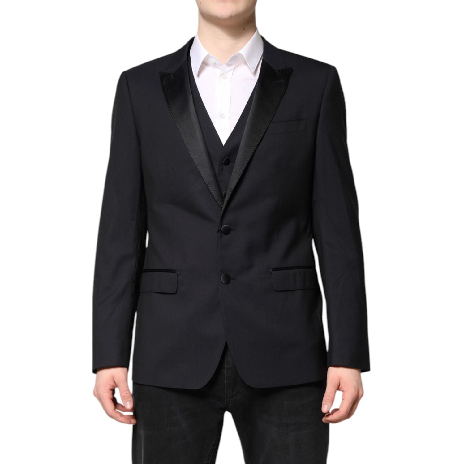 Dolce & Gabbana Dark Blue MARTINI Wool Suit 2 Piece Jacket