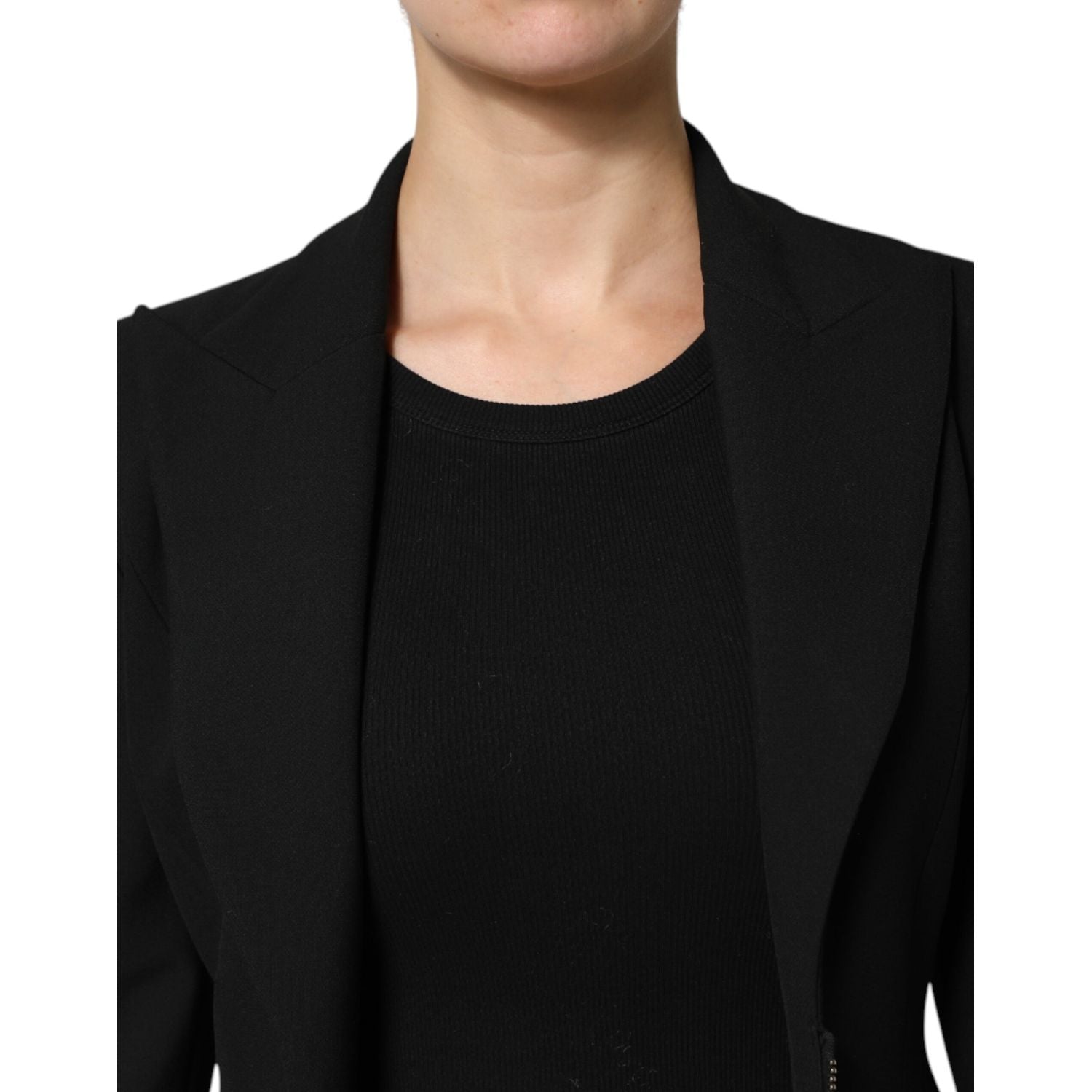 Les Hommes Black Polyester Single Breasted Trench Coat Jacket