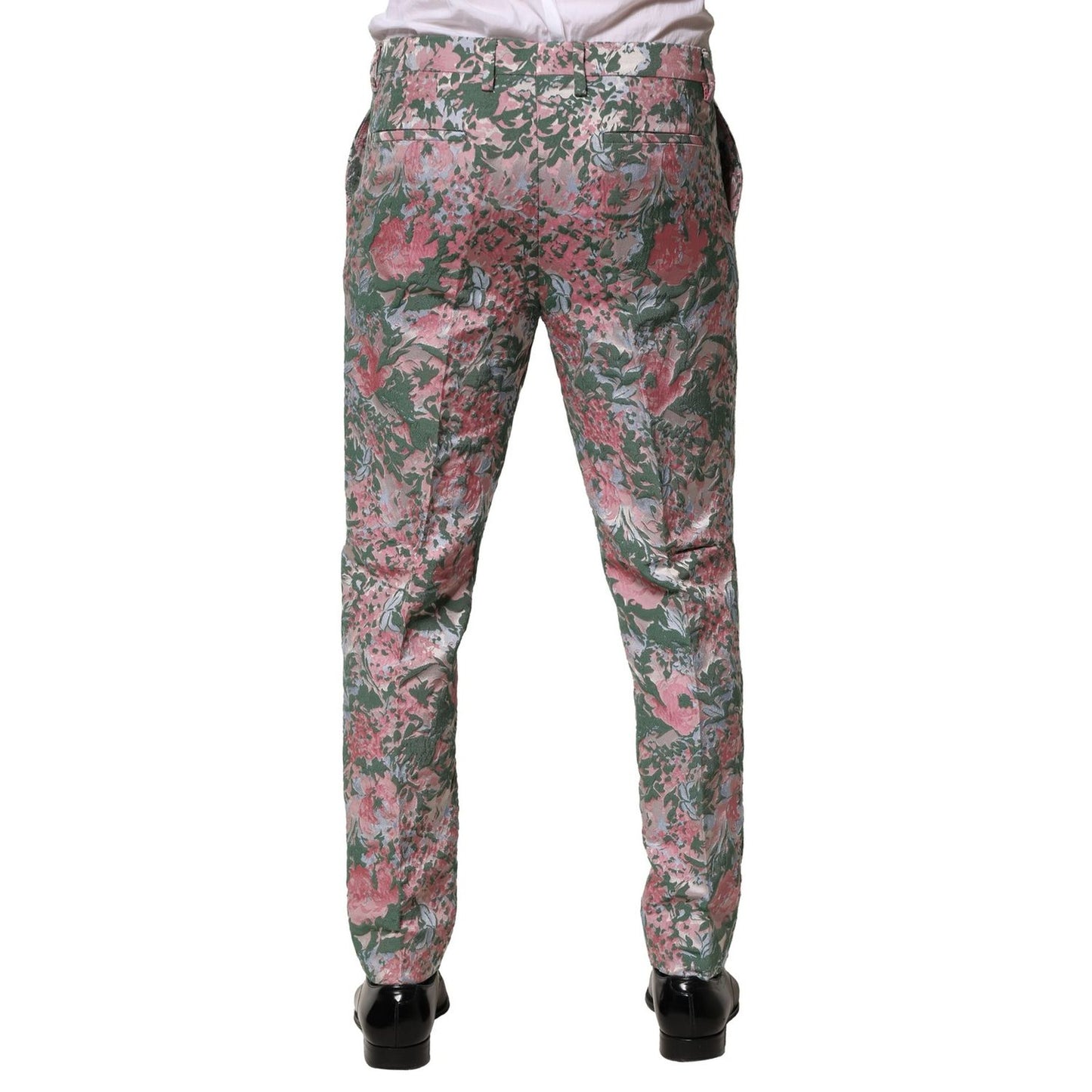 Dolce & Gabbana Multicolor Floral Jacquard Pants