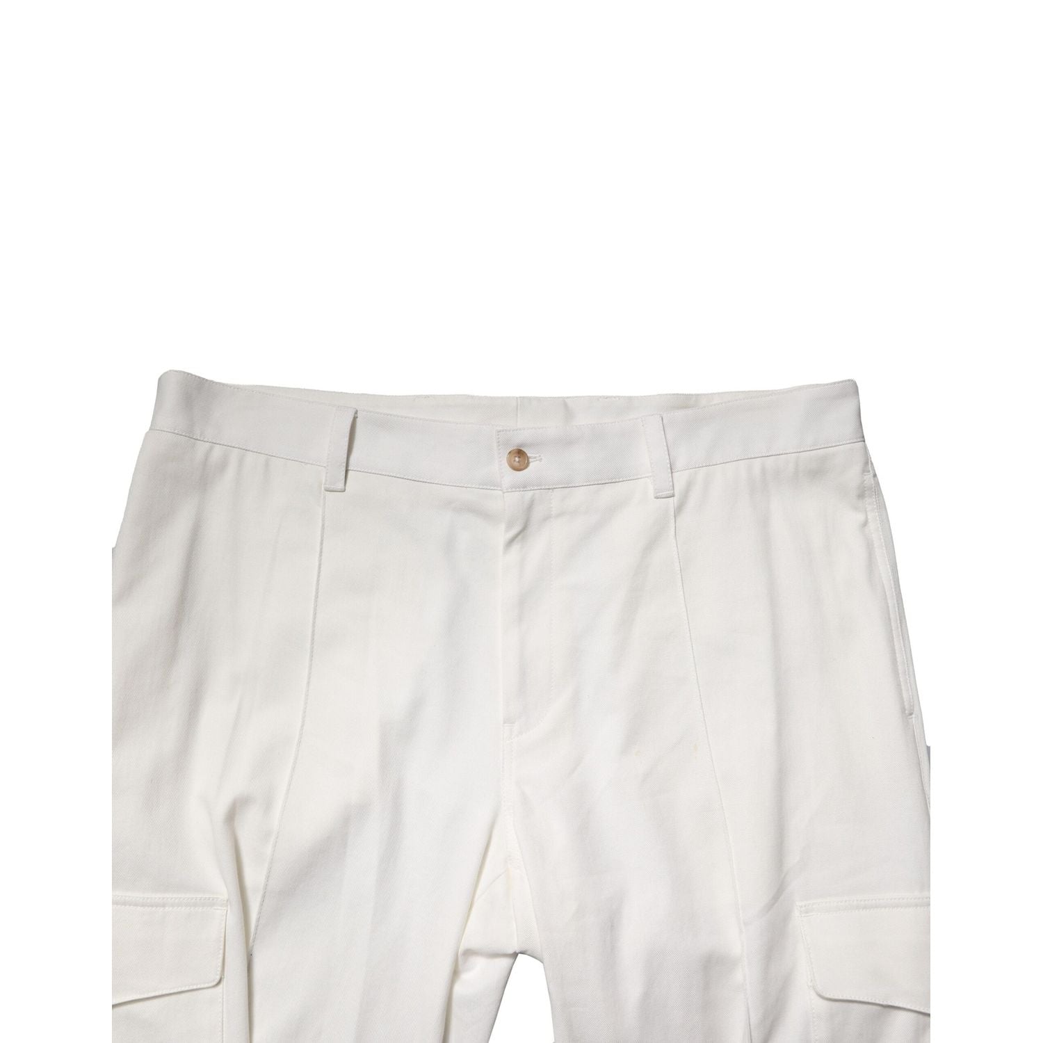 Dolce & Gabbana White Cotton Cargo Jogger Men Pants