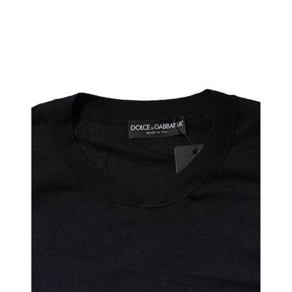 Dolce & Gabbana Black Long Sleeve CrewNeck Pullover Sweater