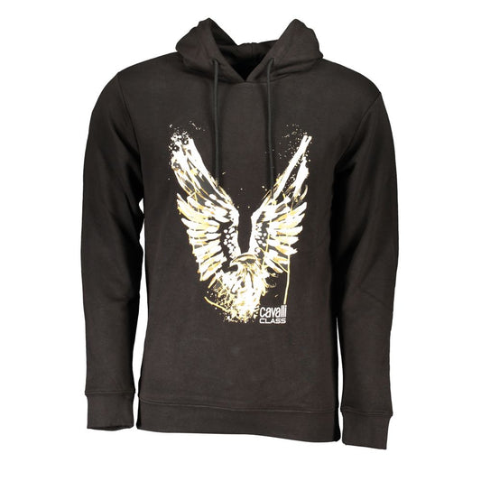Cavalli Class "Nero Cotton Men Hoodie"