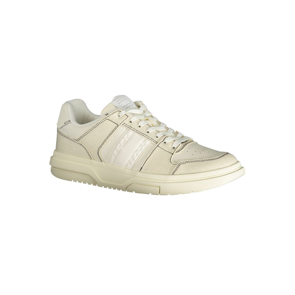 Tommy Hilfiger White Polyurethane Men Sneaker