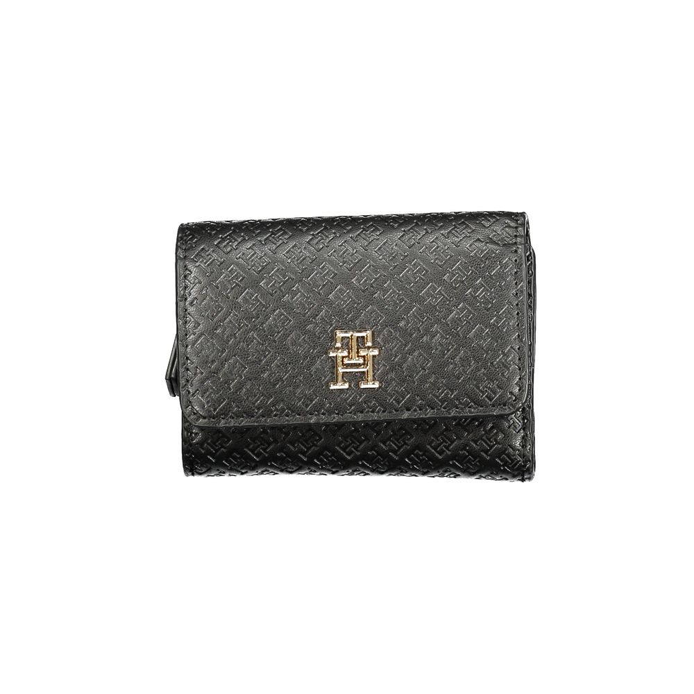 Tommy Hilfiger Black Polyurethane Women Wallet