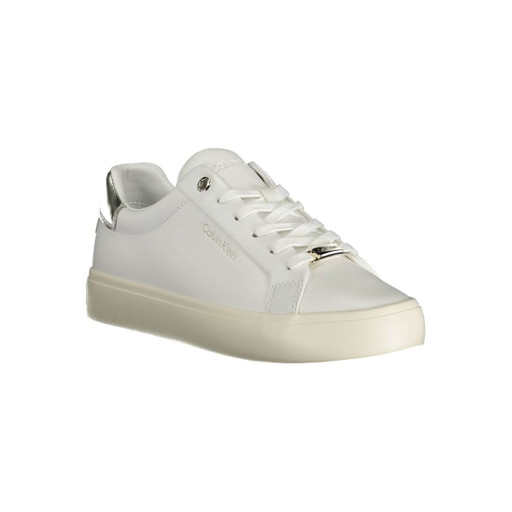 Calvin Klein Bianco Pelle Women Sneaker